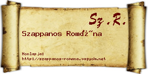 Szappanos Romána névjegykártya